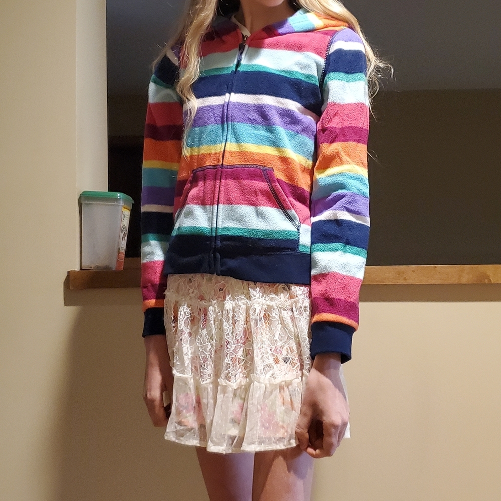 Old Navy Girls XL Striped Hoodie
